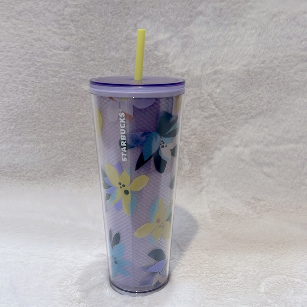 NWT Purple floral Starbucks Tumbler